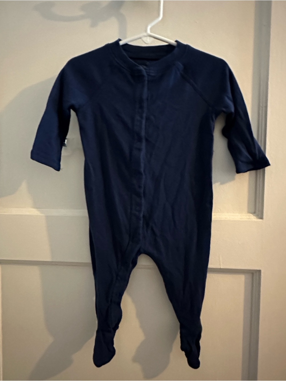 Moon and Back by Hanna Andersson Footed Pajama Sleep and Play Navy Blue Sleeper